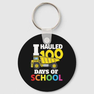 Construction Vehicle Cool 100 Days Of School Dump  Key Ring