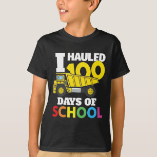 Construction Vehicle Cool 100 Days Of School Dump  T-Shirt