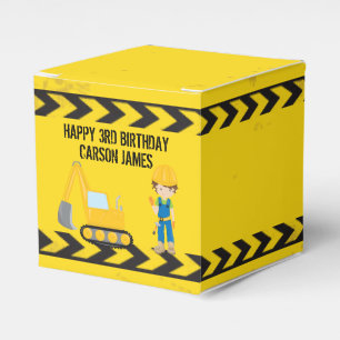 Construction Vehicle Cool Boys Birthday Party Favour Box