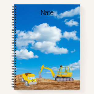 Construction Vehicle Custom Notebook