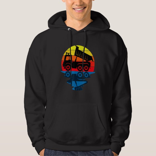 Construction Vehicle Dump Truck Hoodie (Front)