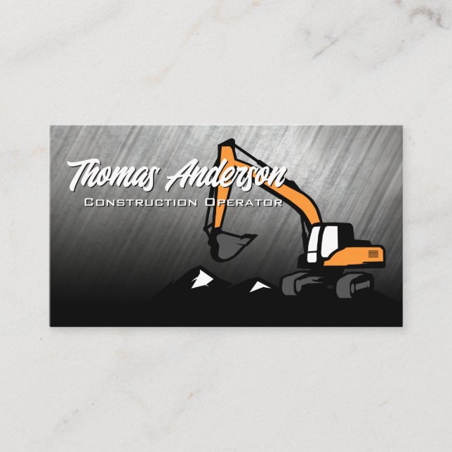 Construction Vehicle | Earth Mover Business Card (Front)