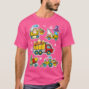 Construction Vehicle Halloween Truck Candy Pumpkin T-Shirt