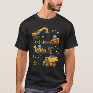 Construction Vehicle Hanukkah Jewish Family Boys K T-Shirt