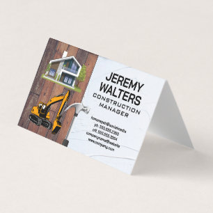 Construction Vehicle   Home Improvement  Business Card
