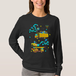 Construction Vehicle Menorah Hanukkah Chanukah Tod T-Shirt