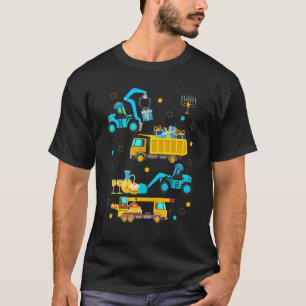 Construction Vehicle Menorah Hanukkah Chanukah Tod T-Shirt