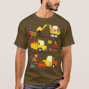 Construction Vehicle Thanksgiving Truck Turkey Boy T-Shirt