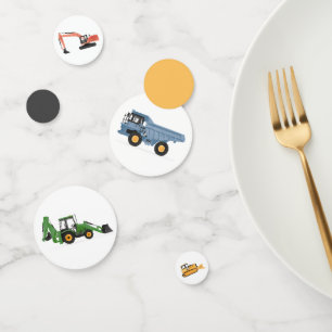Construction Vehicles Birthday Party Confetti