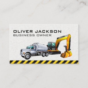 Construction Vehicles Builders Developer Business Card