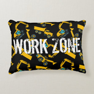 Construction vehicles decorative cushion