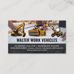 Construction Vehicles   Engineers Architect Business Card