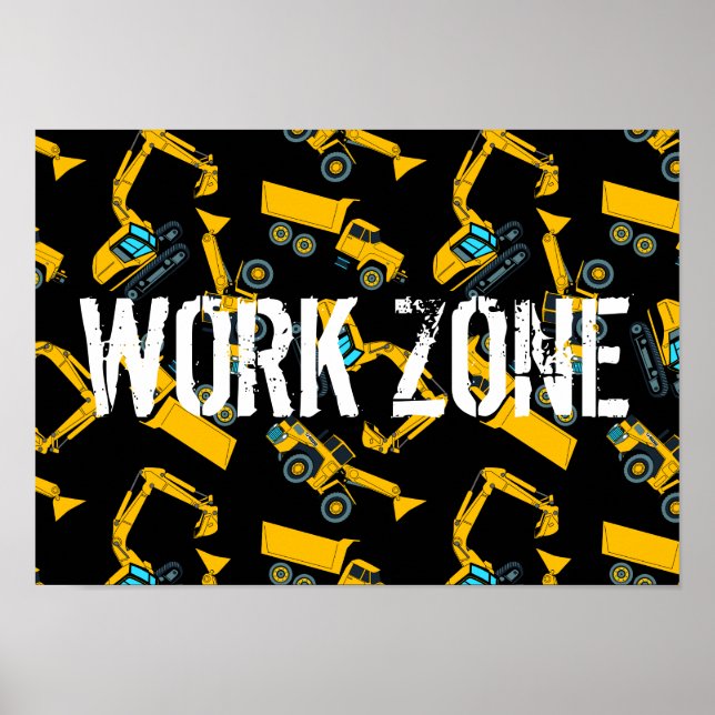 Construction vehicles poster (Front)