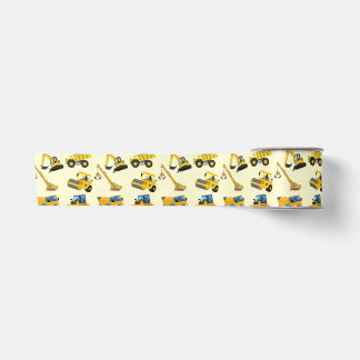 Construction Vehicles Satin Ribbon