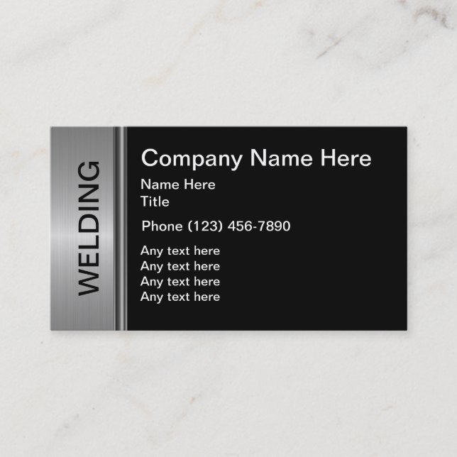Construction Welding Business Cards (Front)