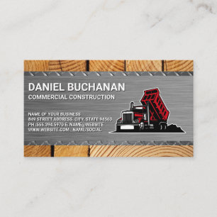 Construction Work Truck Builders Business Card