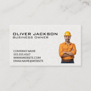 Construction Worker Blue Collar Dirt Business Card