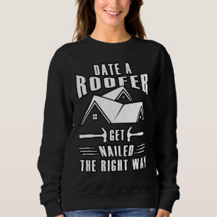 Construction Worker Coffee Beer Roofing Tools Roof Sweatshirt