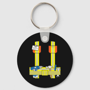 Construction Worker Cool Cosplay Halloween Costume Key Ring
