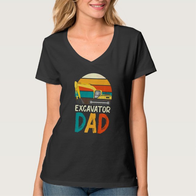 Construction Worker Excavator Driver Excavator     T-Shirt (Front)