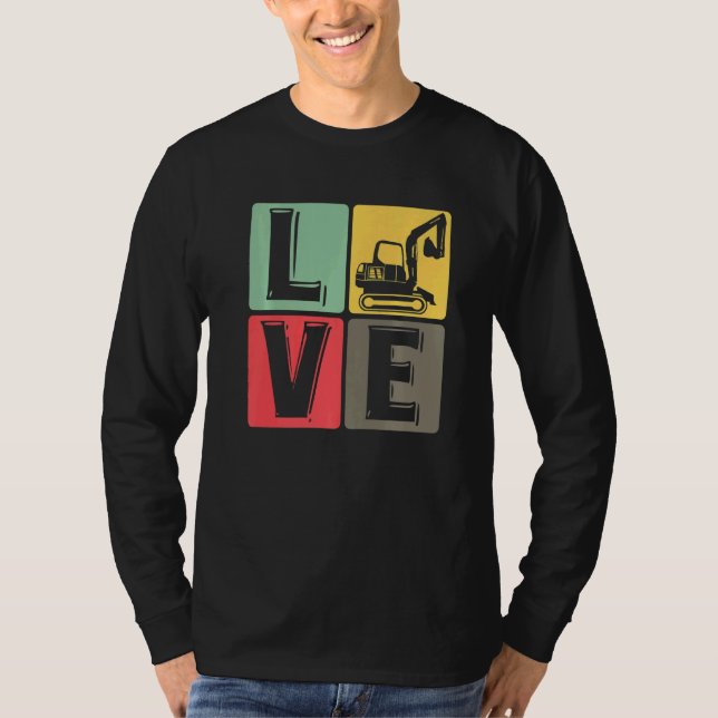 Construction Worker Excavator Driver Excavator     T-Shirt (Front)