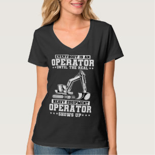 Construction Worker Excavator Heavy Equipment Oper T-Shirt