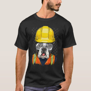 Construction Worker French Bulldog Laborer Pet Bul T-Shirt