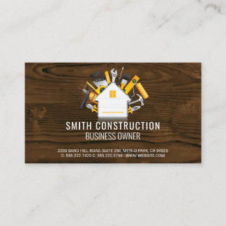 Construction Worker | Home Repair Tools Business Card