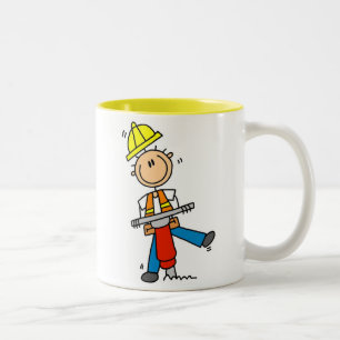 Construction Worker I Build T-shirts and Gifts Two-Tone Coffee Mug