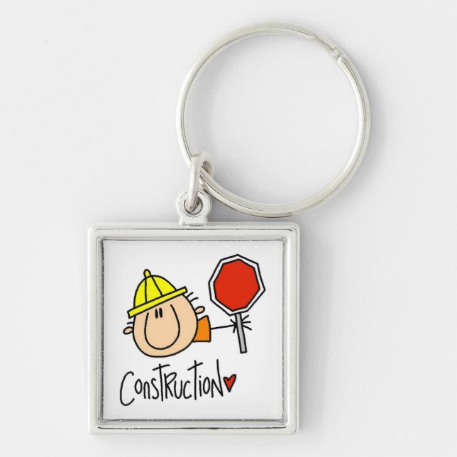 Construction Worker Key Ring (Front)