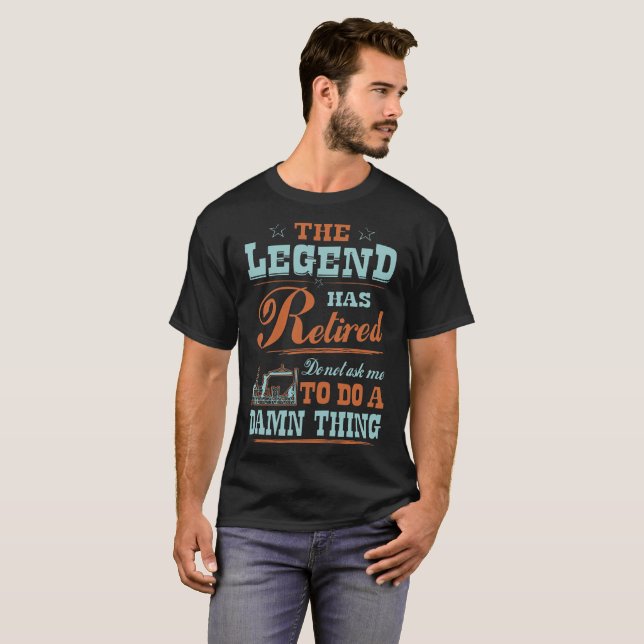 Construction Worker Legend Retired Profession T-Shirt (Front Full)