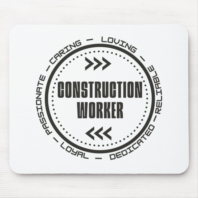 Construction Worker Mouse Pad (Front)