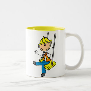 Construction Worker on High Rise Mug