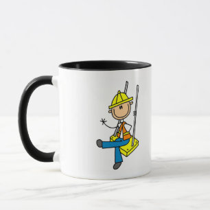 Construction Worker on High Rise Tshirts and Gifts Mug