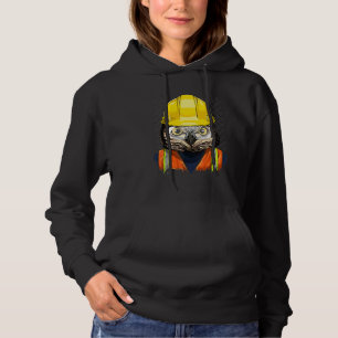 Construction Worker Owl Laborer Animal Bird Owner Hoodie