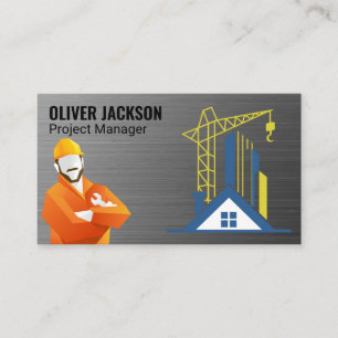 Construction Worker   Property Development Business Card
