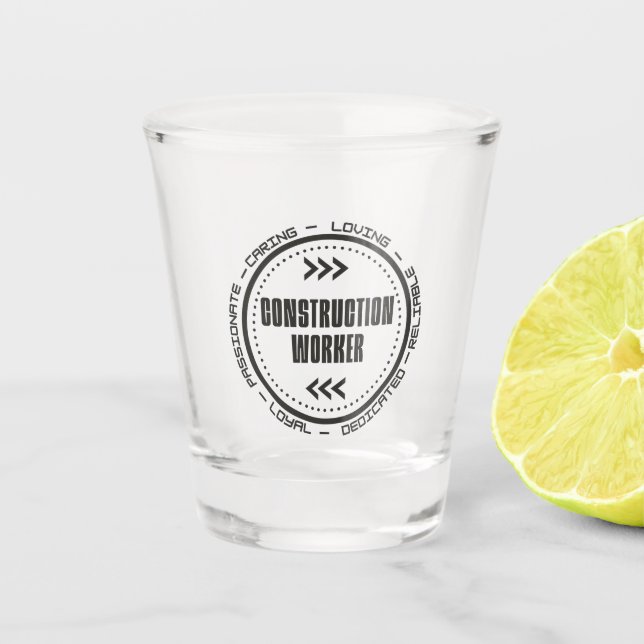 Construction Worker Shot Glass (Front)