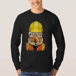Construction Worker Squirrel Laborer Animal Squirr T-Shirt