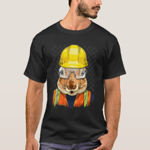 Construction Worker Squirrel Laborer Animal Squirr T-Shirt