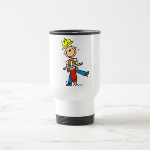 Construction Worker with Jack Hammer Travel Mug