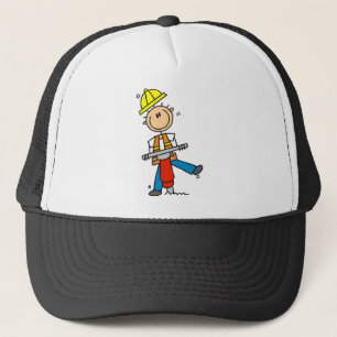 Construction Worker with Jack Hammer Trucker Hat