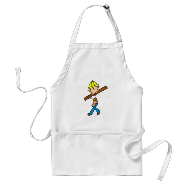 Construction Worker with Lumber Standard Apron (Front)