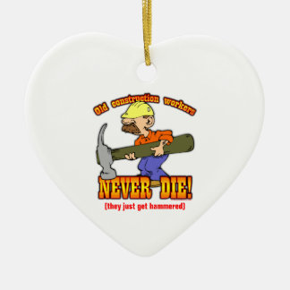 Construction Workers Ceramic Tree Decoration