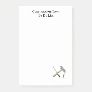 Construction Worker's To Do List Post-it Notes