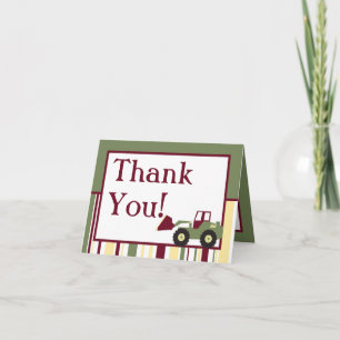 Construction Zone Folded Thank You Card