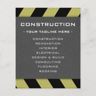 Construction zone inspired flyer
