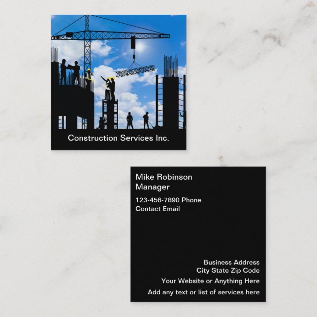 Construction Zone Services Business Card (Front/Back)