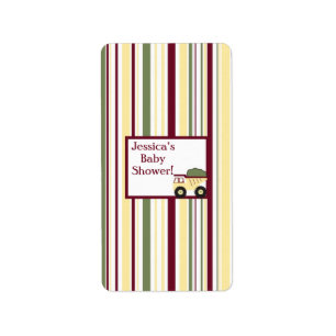 Construction Zone Small Candy Bar Wrapper Label
