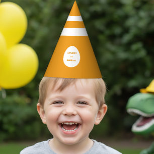 Construction Zone Traffic Cone Orange Party Hat