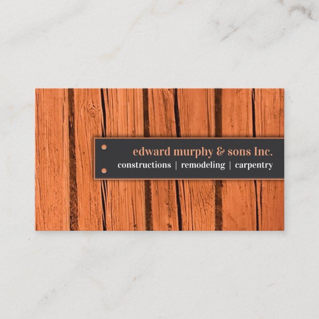 Constructions Carpentry Business Card (Front)